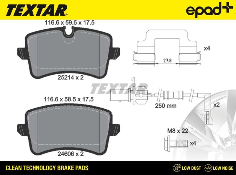 Textar 2521404CP - Kit pastiglie freno, Freno a disco autozon.pro