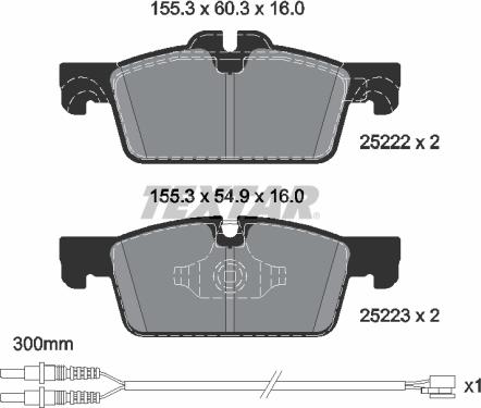 Textar 2522204 - Kit pastiglie freno, Freno a disco autozon.pro