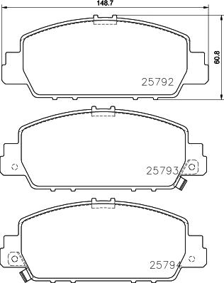 Textar 2579203 - Kit pastiglie freno, Freno a disco autozon.pro