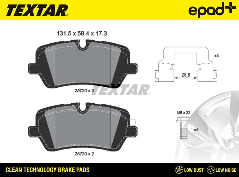 Textar 2572001CP - Kit pastiglie freno, Freno a disco autozon.pro