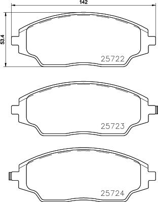 Textar 2572203 - Kit pastiglie freno, Freno a disco autozon.pro