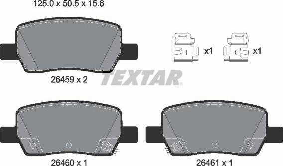 Textar 2645901 - Kit pastiglie freno, Freno a disco autozon.pro