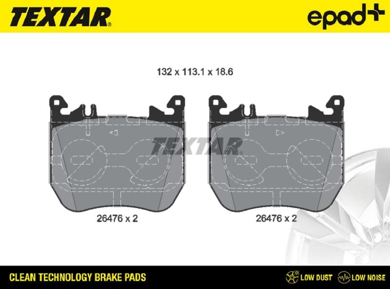 Textar 2647601CP - Kit pastiglie freno, Freno a disco autozon.pro