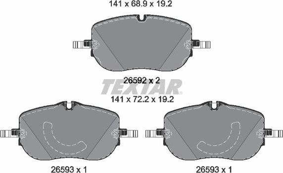 Textar 2659201 - Kit pastiglie freno, Freno a disco autozon.pro