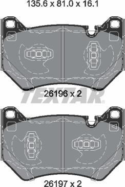 Textar 2619601 - Kit pastiglie freno, Freno a disco autozon.pro