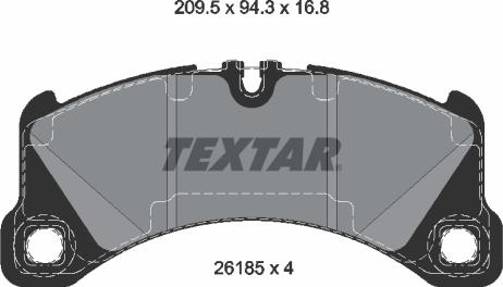 Textar 2618501 - Kit pastiglie freno, Freno a disco autozon.pro