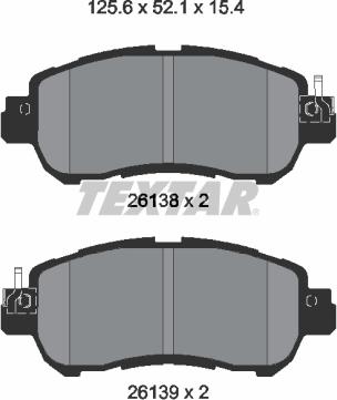 Textar 2613801 - Kit pastiglie freno, Freno a disco autozon.pro