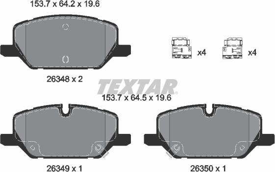 Textar 2634802 - Kit pastiglie freno, Freno a disco autozon.pro