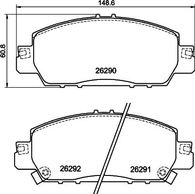 Textar 2629001 - Kit pastiglie freno, Freno a disco autozon.pro