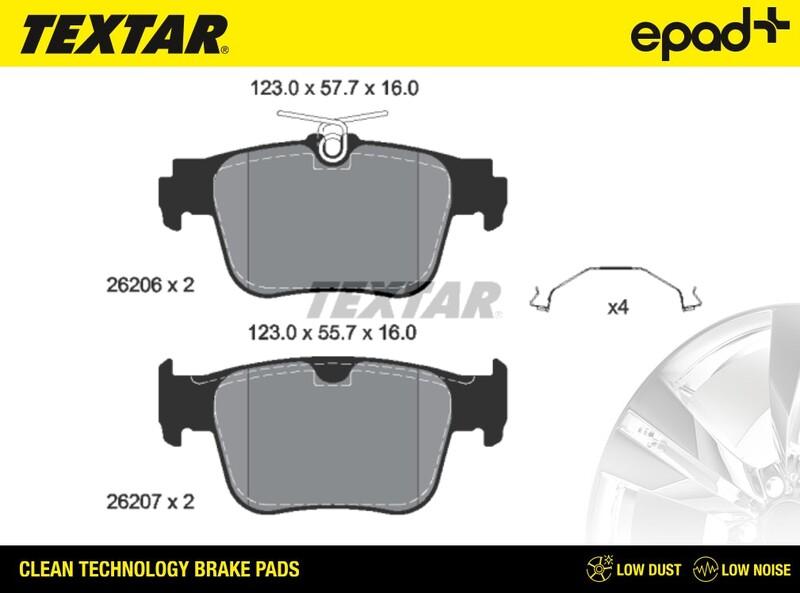 Textar 2620601CP - Kit pastiglie freno, Freno a disco autozon.pro