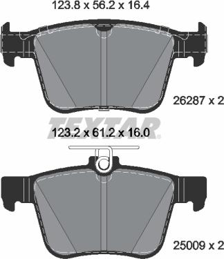 Textar 2628701 - Kit pastiglie freno, Freno a disco autozon.pro