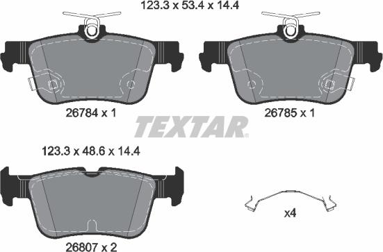 Textar 2678401 - Kit pastiglie freno, Freno a disco autozon.pro