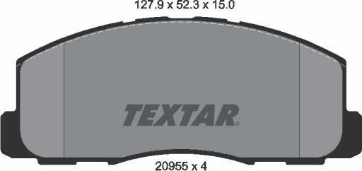 Textar 2095501 - Kit pastiglie freno, Freno a disco autozon.pro