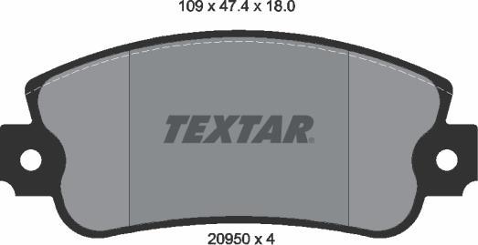 Textar 2095005 - Kit pastiglie freno, Freno a disco autozon.pro