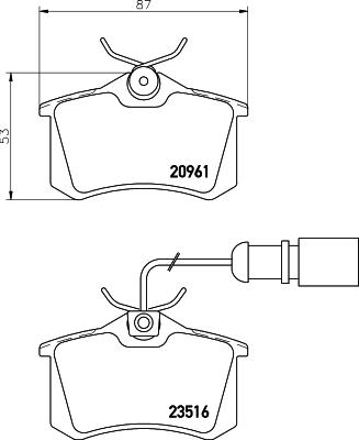 Textar 2096105 - Kit pastiglie freno, Freno a disco autozon.pro