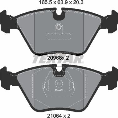 Textar 2096801 - Kit pastiglie freno, Freno a disco autozon.pro