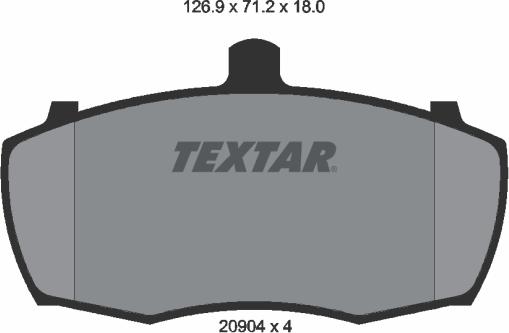 Textar 2090401 - Kit pastiglie freno, Freno a disco autozon.pro