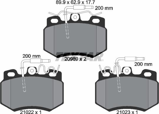 Textar 89009800 - Kit freno, Freno a disco autozon.pro