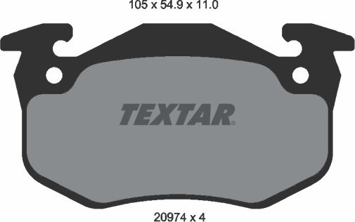 Textar 2097401 - Kit pastiglie freno, Freno a disco autozon.pro