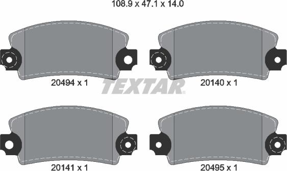 Textar 2049401 - Kit pastiglie freno, Freno a disco autozon.pro