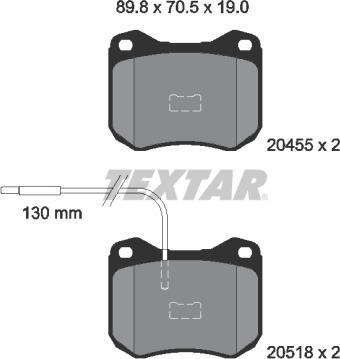 Textar 2045502 - Kit pastiglie freno, Freno a disco autozon.pro