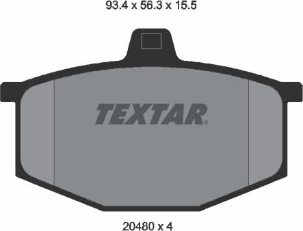 Textar 2048002 - Kit pastiglie freno, Freno a disco autozon.pro