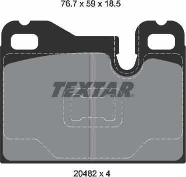 Textar 2048201 - Kit pastiglie freno, Freno a disco autozon.pro