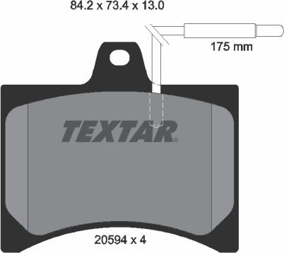 Textar 2059403 - Kit pastiglie freno, Freno a disco autozon.pro