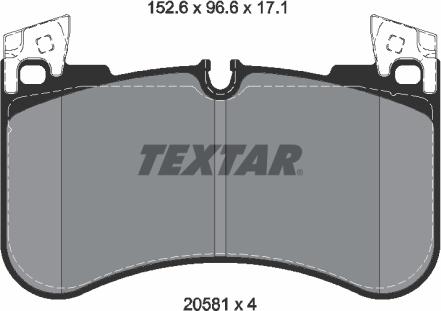 Textar 2058101 - Kit pastiglie freno, Freno a disco autozon.pro