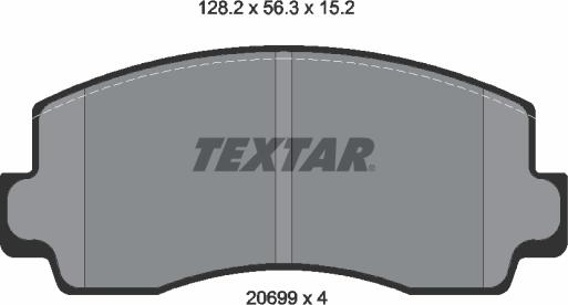 Textar 2069901 - Kit pastiglie freno, Freno a disco autozon.pro