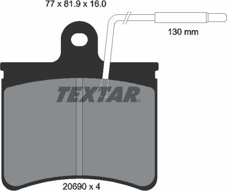 Textar 2069001 - Kit pastiglie freno, Freno a disco autozon.pro