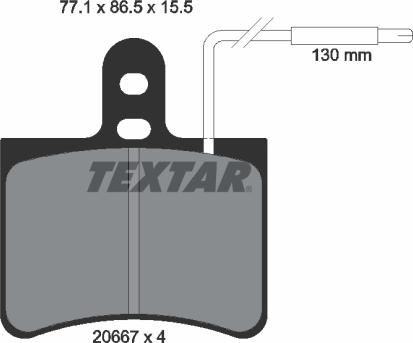 Textar 2066703 - Kit pastiglie freno, Freno a disco autozon.pro