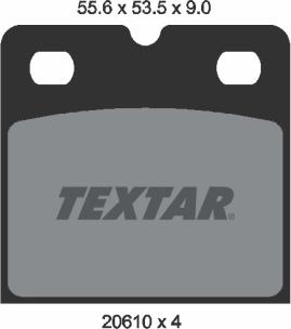 Textar 2061005 - Kit pastiglie freno, Freno di stazionamento a disco autozon.pro