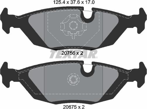 Textar 2067502 - Kit pastiglie freno, Freno a disco autozon.pro