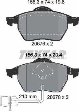 Textar 2067602 - Kit pastiglie freno, Freno a disco autozon.pro