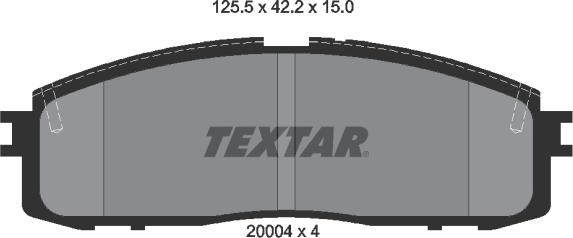 Textar 2000401 - Kit pastiglie freno, Freno a disco autozon.pro