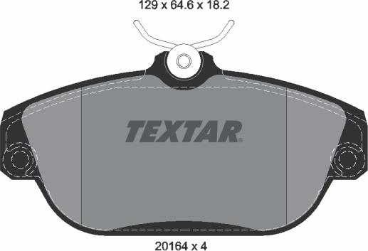 Textar 2016402 - Kit pastiglie freno, Freno a disco autozon.pro