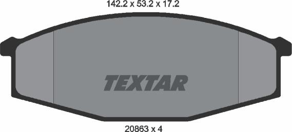 Textar 2086301 - Kit pastiglie freno, Freno a disco autozon.pro