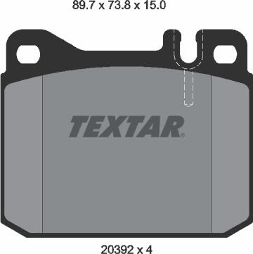 Textar 2039204 - Kit pastiglie freno, Freno a disco autozon.pro