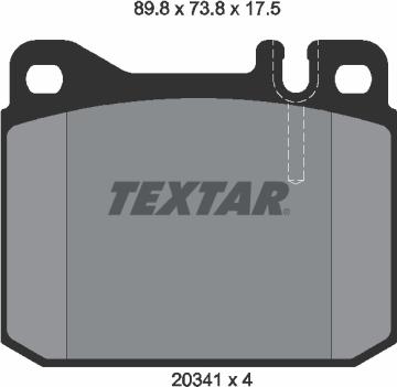 Textar 2034110 - Kit pastiglie freno, Freno a disco autozon.pro