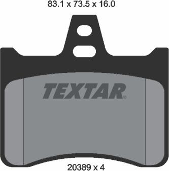 Textar 2038902 - Kit pastiglie freno, Freno a disco autozon.pro