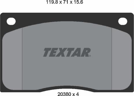 Textar 2038001 - Kit pastiglie freno, Freno a disco autozon.pro