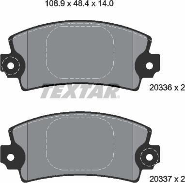 Textar 2033602 - Kit pastiglie freno, Freno a disco autozon.pro