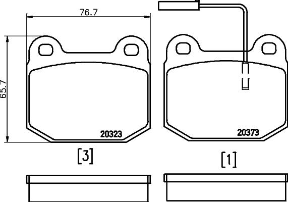 Textar 2037301 - Kit pastiglie freno, Freno a disco autozon.pro