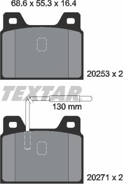 Textar 2025301 - Kit pastiglie freno, Freno a disco autozon.pro