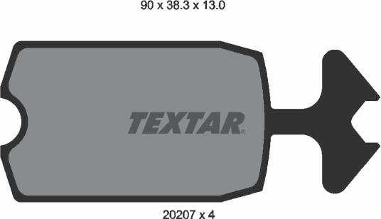 Textar 2020709 - Kit pastiglie freno, Freno a disco autozon.pro