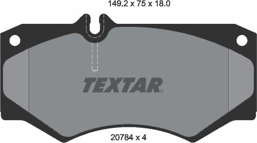 Textar 2078401 - Kit pastiglie freno, Freno a disco autozon.pro