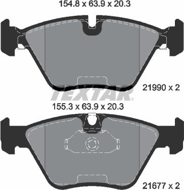 Textar 2199003 - Kit pastiglie freno, Freno a disco autozon.pro