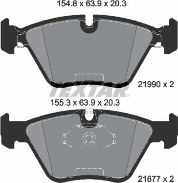 Textar 2199081 - Kit pastiglie freno, Freno a disco autozon.pro