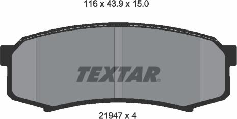 Textar 2194701 - Kit pastiglie freno, Freno a disco autozon.pro